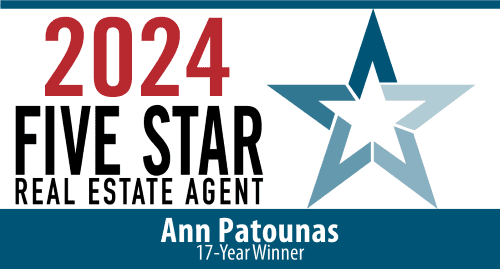 2024 Five Star Real Estate Agent. Ann Tasias Patounas, 16 year winner